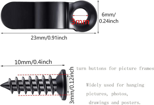 Picture Frame Fasteners Turn Button Fastener Picture Frame Hardware Frame Turn Button Metal Bow Shape Picture Frame Hardware Clips 100pcs Photo Fr...