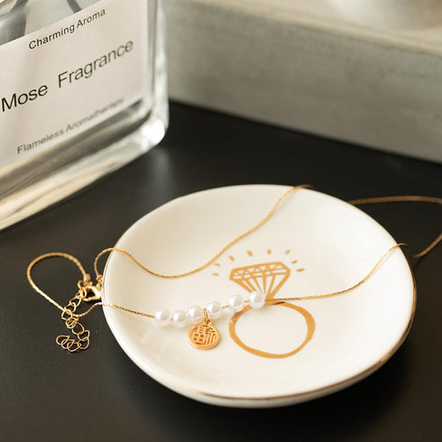Engaged Ring Dish, Engagement Gifts for Couples Women, Bride Ring Holder, Bridal Shower Jewelry Tray, Bride to be Congrat Small Trinket Plate, Mrs...