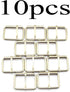 10pcs 1-1/2" Silver Belt Buckle with Roller Adjustable Rectangle Ring Tri-Glide DIY Leather Craft Garment Accessories for Shoes Backpack Clothes B...