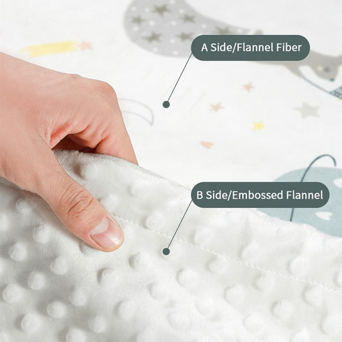 insular Baby Blanket for Boys Girls Soft Plush Minky with Dotted Backing, Double Layer Receiving Blanket for Stroller Crib Newborn Toddler Bed Bla...