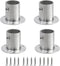 Geesatis 4PCS Total Height 1.57" Fit Diameter 1.0" Pipes High Flange Holder Rod Stainless Steel for Wardrobe Ceiling Mounting Bracket, with Screws...