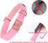 Elegant little tail Pink Dog Collar and Leash, Durable Pet Collar, Leather Dog Collar Adjustable Girl Dog Collars for X-Small Dogs...