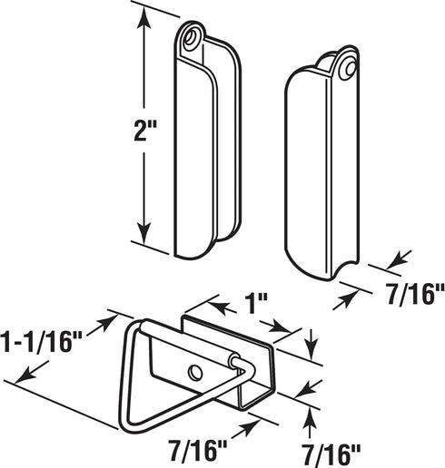 Make-2-Fit PL 8103 Set, 1-9/16 in. x 1-1/2 in, for Use with Double Hung 2 Hangers and 1 Latch, White...
