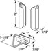 Make-2-Fit PL 8103 Set, 1-9/16 in. x 1-1/2 in, for Use with Double Hung 2 Hangers and 1 Latch, White...