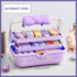 BALRAJ Cute Girls Hair Accessories Storage Box Bow Switch Organizer Box Jewelry Box, Plastic Hair Ties Holder Hair Clips Container Headbands Organ...