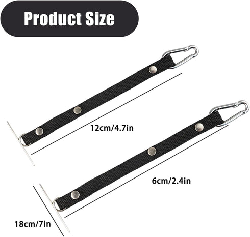 4pcs Tape Thong for Tool Belts, Electrical Tape Holder, Black Electrical Tape Hooks Polyester Electrical Tape Chain Strap, Small...