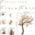 decalmile Forest Animals Tree Wall Decal Fox Deer Fall Leaves Wall Stickers Baby Nursery Kids Bedroom Classroom Wall Decor (H: 31 Inches...