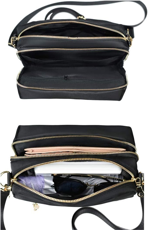 Functional Multi Pocket Crossbody Bag for Women Stylish Ladies Shoulder Messenger Bags Purse...
