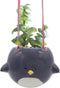 Cute Bird Hanging Planter for Indoor Outdoor, Ceramic Flower Pot Plant Holder for Succulent Cactus, Gardening Flowerpot for Plant Lover (Plants No...