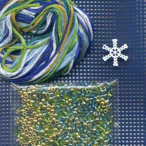 Lapis Beaded Counted Cross Stitch Ornament Kit MH164306 Mill Hill Christmas Jewels 2014...