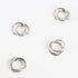 SARO LIFESTYLE Three Rings Design Napkin Ring (Set of 4), Silver...