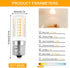 E17 Light Bulb 3000K Warm White,T5 Intermediate Base Microwave LED Bulbs,3.5W Equivalent 30-40W Halogen,460LM Non Dimmable for Refrigerator,Under ...