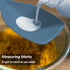 2 Pack Large Silicone Cooking Spoon, Non-Stick Slotted and Solid Spoon set with Deep Bolw- Measurement Mark for Mixing, Serving, Scooping, Scrapin...