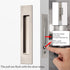Dontay Pocket Door Edge Pull Brushed Nickel, Push Automatic Bounce Switch, Hidden Handle, Sliding Door Pull Hardware, Flush, Large Enough Pull Rin...