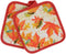Combined Fall Kitchen Pot Holder and Mitt - Autumn Oven Mitt and Pot Holder Set - Maple Leaves -3 Items...
