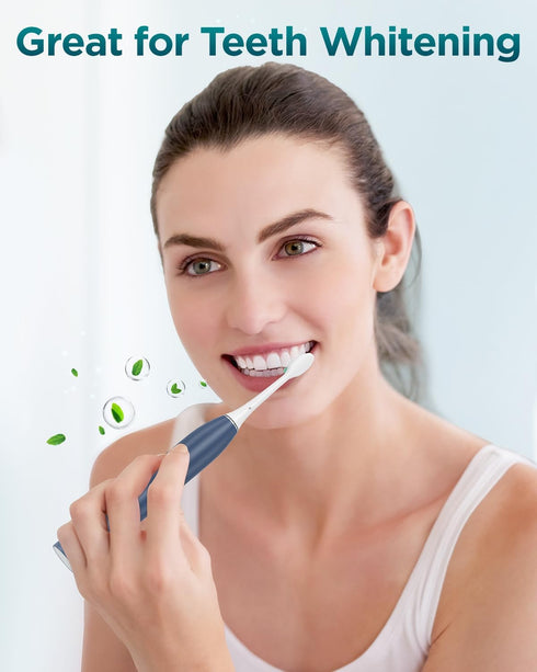 Electric Toothbrush Set IPX7 with 8 Brush Heads, Sonic Toothbrush for Adults Rechargeable with Travel Case, 2.5 Hours Charge for 120 Days, 5 Modes...