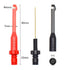 Wire Piercing Probe Clip, Automotive Diagnostic Test Lead Accessories Repair Tools Puncture Wire Back Probe Pins Testing Kit, Black and Red, 2 Pac...