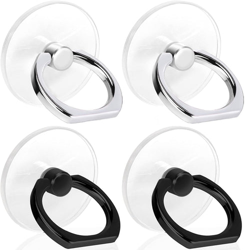 Cell Phone Ring Holder, Transparent 360°Rotation Finger Ring for Phone, Clear Phone Ring Finger Kickstand Compatible with Most of Phones, Tablet a...