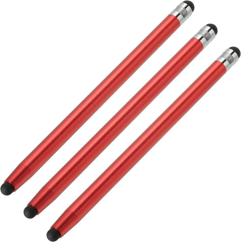 MECCANIXITY 3pcs Stylus Pens for Touch Screens Dual Rubber Tips Capacitive Stylus Universal Tablet Pen Sensitivity Precision, Red......