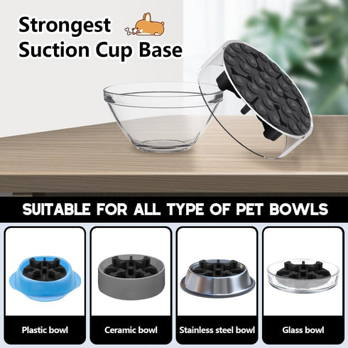 Slow Feeder Dog Bowls Insert, Animire Soft Silicone Anti-Choking Puzzle Slow Feeder, Anti-Slip Slow Down Eating Feeder Insert, Compatible with Reg...