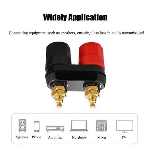 4Pcs Black and Red Plastic Shell 4mm Speaker Terminal Binding Post Power Amplifier Dual 2-Way Banana Plug Jack for Speaker Amplifier Terminal...
