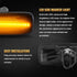 D-Lumina LED Side Marker Light Assembly Smoked Lens Sequential Blink Amber for Mitsubishi Lancer Evolution X Mirage Outlander Sport Front Fender S...