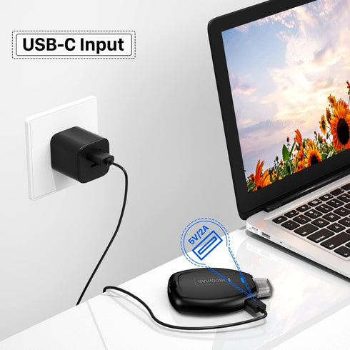 USB C Keychain Portable Charger Power Bank Compatible with iPhone 15/15 Plus/15 Pro/15 Pro Max, 1600mAh Mini Type-C Power Emergency Pod Ultra-Comp...