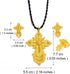 Ethiopian Jewelry Sets Cross Pendant Necklaces Earrings Rings African Eritrean Wedding Accessories, Ethiopia Eritrea Ethnic Jewelry Sets with Cros...