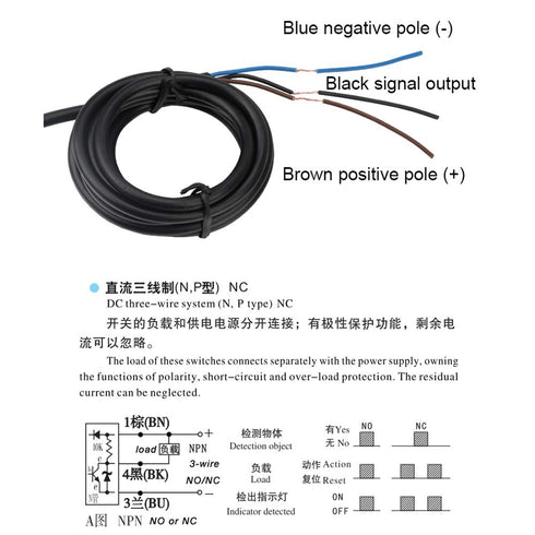 3D Printer DIY Inductive Probe PL-08N2 Inductive Proximity Sensor Switch Detector PL-08N Bed Leveling Probe NPN NC DC 6-36V 300mA Compatible with ...
