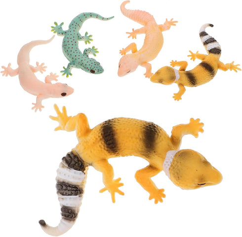 Toyvian 4pcs Simulation Lizard Model Lizard Figurines Toy Reptile Habitat Decorations Lizard Educational Toys Science Educational Prop Statues Kid...
