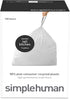 simplehuman 50% Post-Consumer Recycled Tall Kitchen Drawstring Trash Bags, 13 Gal, 100 Count...