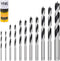11-Pcs Wood Drill Bit Set Woodworking Brad Point Bit Set E01008...