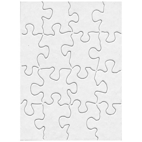 Hygloss Compoz-A-Puzzle, 4" x 5-1/2" Rectangle, 16 Pieces, 24 Puzzles...