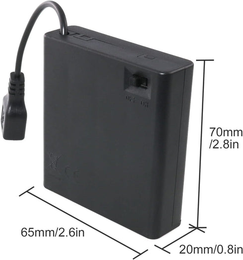 USB Female Socket 4 AA Battery Case Box Holder with ON-Off Switch...
