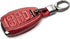 Vitodeco Genuine Leather Smart Key Fob Case Protector Compatible for Alfa Romeo Giulia, Stelvio, Tonale 2017 - 2025 (5-Button, Red)...