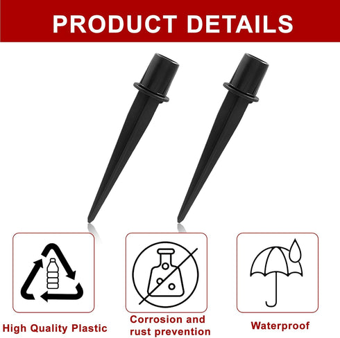 8 Pcs Solar Light Stakes Replacement, 0.62" x 5.3" Plastic Ground Stakes Pathway Lights Spike for Yard Garden Outdoor Christmas Halloween Pathway ...