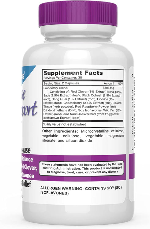 DrFormulas Menopause Supplement for Hot Flashes, Night Sweats Relief, and Support with DIM, Black Cohosh, Dong Quai (60 Vegetarian Capsules)...