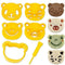 Animal Friends Food Deco Cutter and Stamp Kit Frame 3 7/8 x 3 1/8 x 1 1/16 inches...