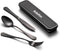 Travel Cutlery Set with Case Portable Silverware Utensils Set,4-pieces Stainless Steel Reusable Flatware Set Cutlery Set for Camping Picnic Hiking...