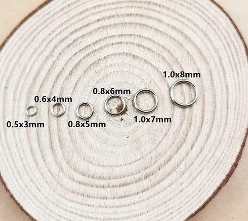 1000pcs 3mm Stainless Steel Rings Jump Rings Connector Rings for Jewelry Making Necklaces Bracelet Earrings Keychain DIY Craft (Silver, 3mm)...