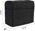 Luxja Dust Cover for Sewing Machine, Sewing Machine Cover with Pockets for Extra Accessories (Compatible with Brother and Singer), Black (Quilted ...