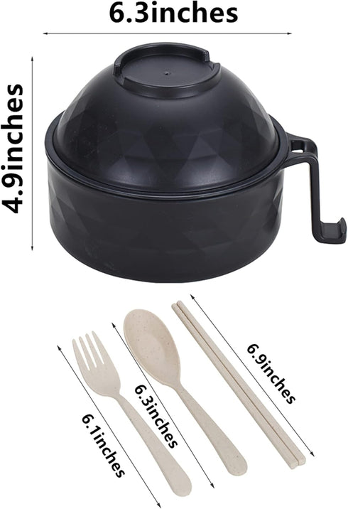 Layron Ramen Cooker Ramen Bowl Set with Chopsticks 33oz Microwave Noodle Bowl College Dorm Room Essentials for Girls for Boys Apartment Essentials...
