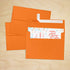 LUXPaper A7 Invitation Envelopes | Peel & Press | 5 1/4" x 7 1/4" | Mandarin Orange | 80lb. Text | 50 Qty...