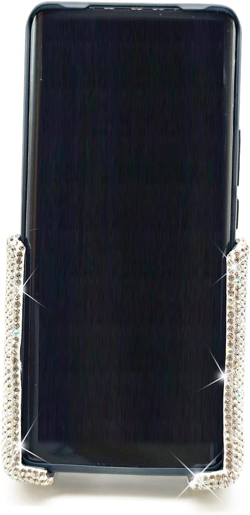 Bling Car Phone Holder, Mini Car Dash Air Vent Automatic Phone Holder, Universal 360°Adjustable Crystal Auto Car Stand Phone Holder Car Accessorie...