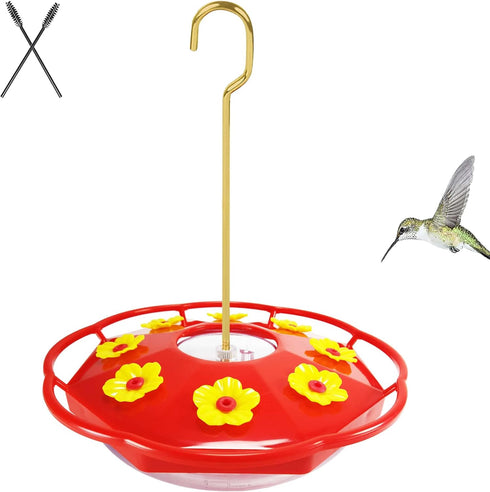 Hummingbird Feeders for Outdoors Hanging, Hummzinger Hummingbird Feeder, Bee-proof, Leak-proof, No Drip, Easy to Clean, with Cleaning Brushes (8-P...