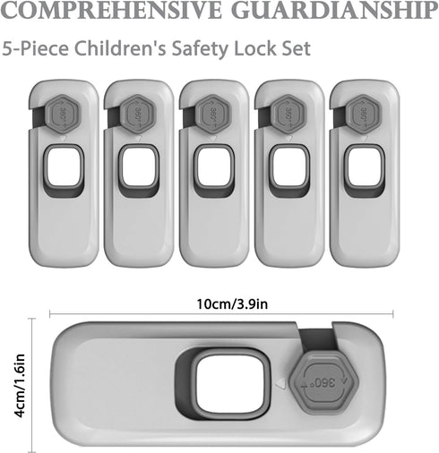 5 Pack Child Proof Refrigerator Lock, Baby Proofing Cabinet Locks, oven lock child safety, fridge lock, for Fridge, Drawers, Dishwasher, Oven, Cup...