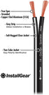 InstallGear 14 Gauge AWG 30ft Black Speaker Wire Cable - Great Use for Car Speakers Stereos, Home Theater Speakers, Surround Sound, Radio...