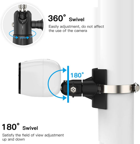Universal Pole Mounting Bracket for Arlo Pro 2/Arlo Pro 3/4/Arlo Ultra/Arlo Essential/Wyze Cam Outdoor/eufyCam 2, Outdoor Wall Mount - Stable Mult...