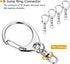 50 Pcs Snap Hook Key Accessories, Maveek Keychain Rings for Lanyard Craft Metal Key Ring with Chain DIY Silvery Clasp Bulk, Silver D Hook Lobster ...