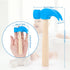 2 Pack Wooden Hammer Toys Simulation Hammers Maintenance Tools Educational Toys for Kids Birthday Party Games Supplies (Blue)...
